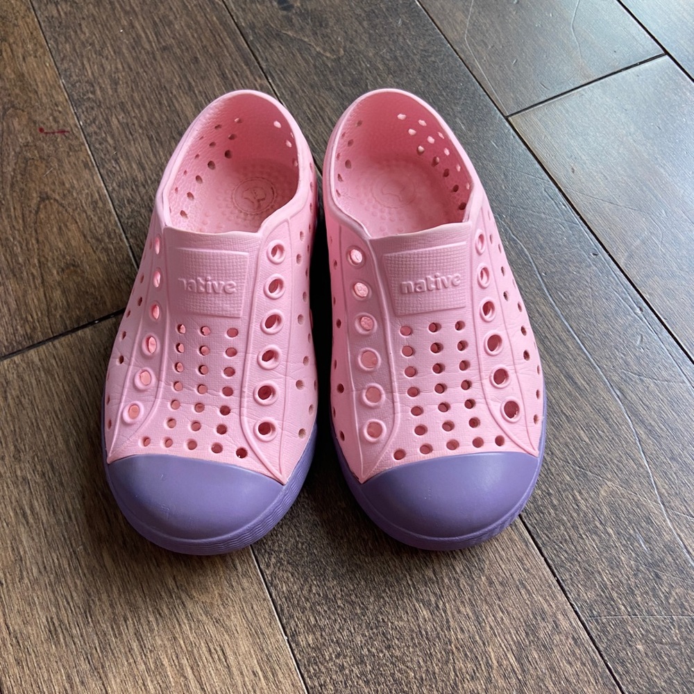 Pink and purple Native shoes